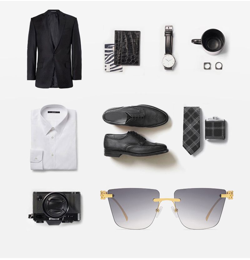 Sunglasses Women Mens Designer Sunglasses With Box Fashion Luxury Brand Glasses Frameless Overszied Designers Big Leopard Gold Eyeglass UV400 Sunglass Eyewear