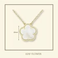 gold white necklace