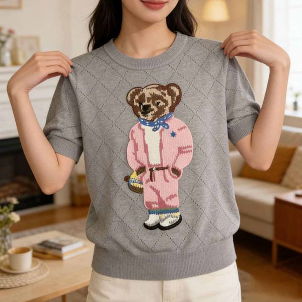39 Styles Womens Designer Bear T Shirt Luxury Knit Tshirts Short Sleeve Summer Clothes Women Casual Fashion Tops Tee Shirts S-XL