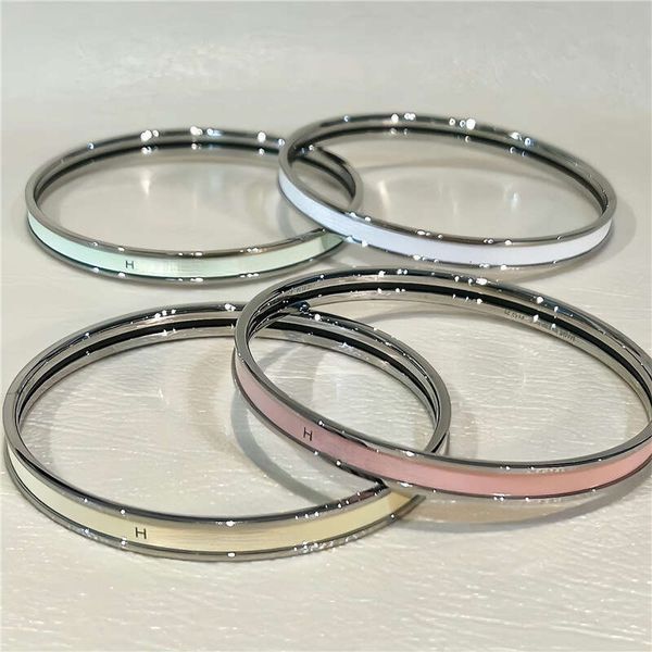 Designer Bracelet Mens luxury Bracelet Titanium Steel Enamel Bangle 18k rose gold 20 Styles Fashion Jewelry Luxury Stylish Stackable Accessory for Women Men