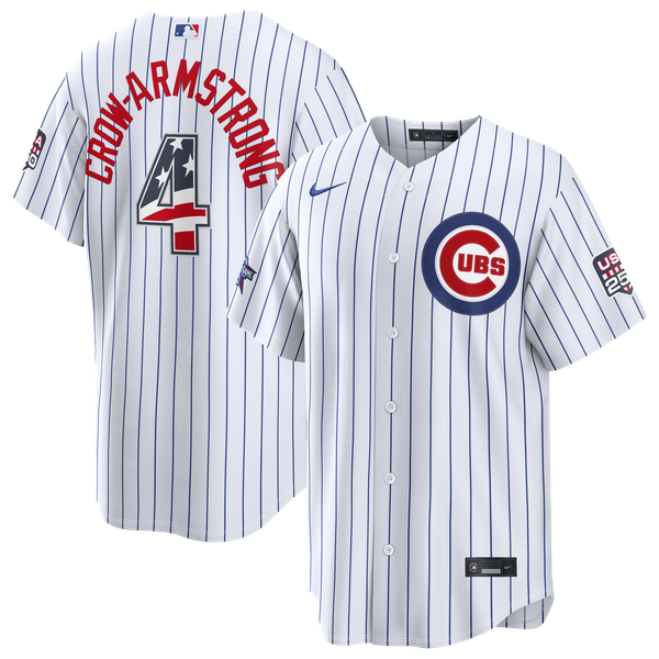 Chicago Cubs Jersey 2026 All-Star Edition Stars & Stripes Men's Pete Crow-Armstrong White Stadium Jersey