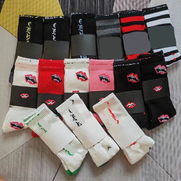 Men's Designer Lips Print Sock Fashion High Street Style Colorful Stocking Breathable Cycling Anti Sweat Sport Outdoor Warm Socks